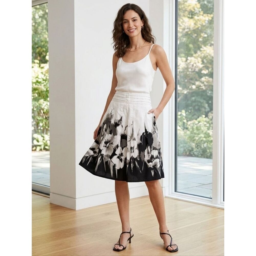 🖤Le Chateau Black & White A line Skirt